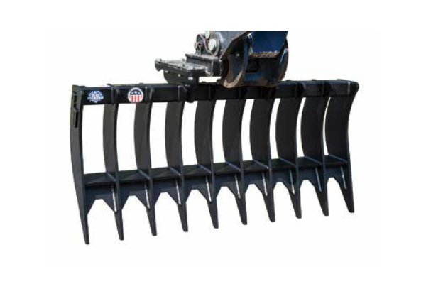 Blue Diamond Attachments Heavy Duty Excavator Rake for sale at King Ranch Ag & Turf