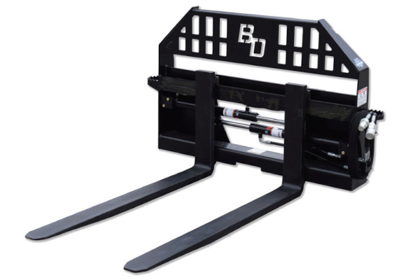 Blue Diamond Attachments Mini Hydraulic Pallet Forks for sale at King Ranch Ag & Turf