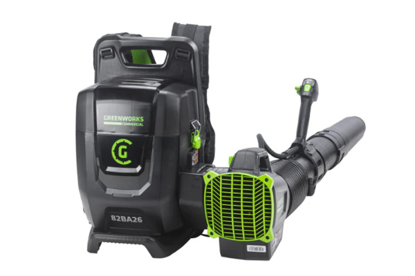 Greenworks 82V Dual Port Backpack Blower with Two 5Ah Batteries and Dual Port Charger (82BA26-52DP) for sale at King Ranch Ag & Turf