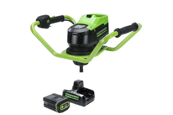 Greenworks 82V Earth Auger Kit with 4Ah Battery and Dual Port Charger (82EA8-4DP) for sale at King Ranch Ag & Turf