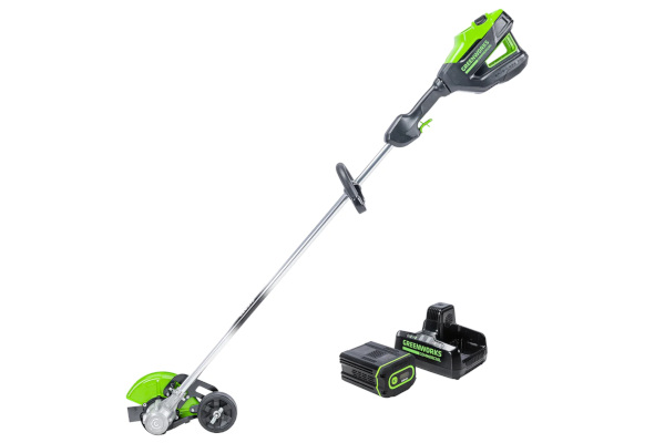 Greenworks 82V Edger with 4Ah Battery and Dual Port Charger (82ES15-4DP) for sale at King Ranch Ag & Turf