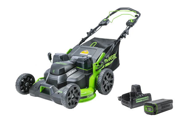 Greenworks | Lawn Mowers | Model 82V 25" Self Propelled Mower with 8Ah Battery and Dual Port Charger (82LM25S-8DP) for sale at King Ranch Ag & Turf