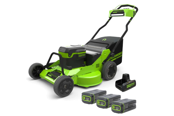 Greenworks | Lawn Mowers | Model 82V 30” Self-Propelled Lawn Mower with (3) 8Ah Batteries and Dual Port Charger (82LM30S-83DP) for sale at King Ranch Ag & Turf