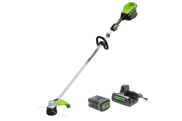 Greenworks 82V 1.2kW String Trimmer with 4Ah Battery and Dual Port Charger (82ST12-4DP) for sale at King Ranch Ag & Turf