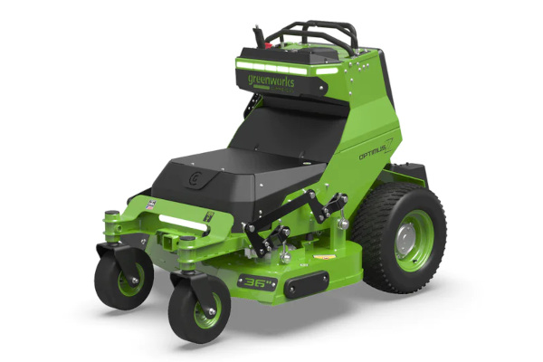 Greenworks OptimusZ 36" 8kWh Stand-On Zero Turn Mower (CZ36S8X) for sale at King Ranch Ag & Turf