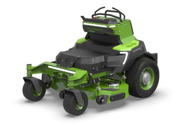 Greenworks OptimusZ 48" 18kWh Stand-On Zero Turn Mower (CZ48S18X) for sale at King Ranch Ag & Turf