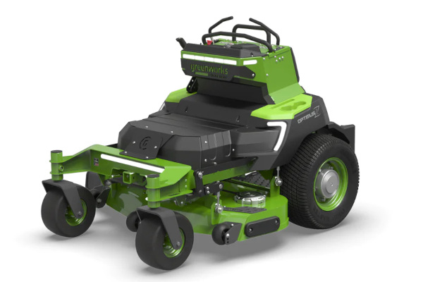 Greenworks | OptimusZ Zero Turn Mowers | Model OptimusZ 48" 24kWh Stand-On Zero Turn Mower (CZ48S24X) for sale at King Ranch Ag & Turf