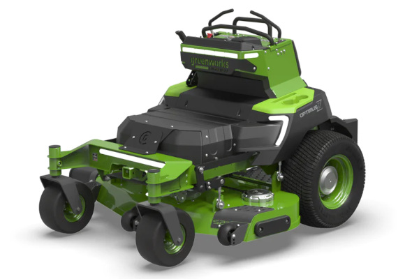 Greenworks | OptimusZ Zero Turn Mowers | Model OptimusZ 52” 24kWh Stand-On Zero-Turn Mower (CZ52S24X) for sale at King Ranch Ag & Turf