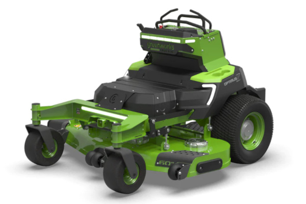 Greenworks | OptimusZ Zero Turn Mowers | Model OptimusZ 60” 24kWh Stand-On Zero-Turn Mower (CZ60S24X) for sale at King Ranch Ag & Turf