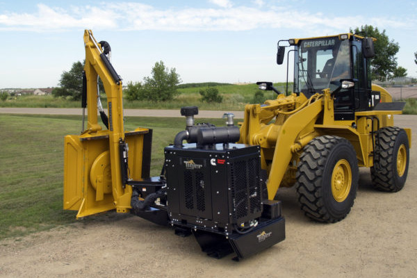 Tiger Mowers Wheel Loader Boom Mower for sale at King Ranch Ag & Turf